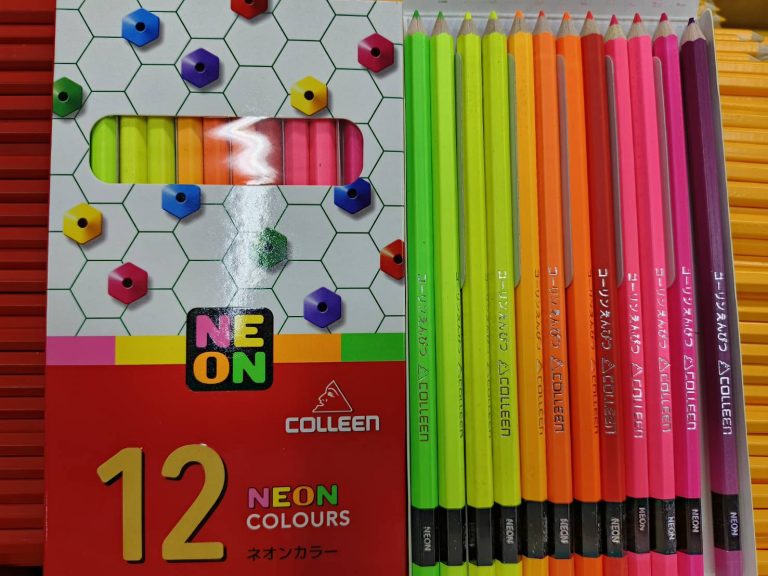 コーリン色鉛筆　蛍光色鉛筆セット