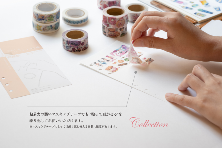マスキングテープが何度も貼れるシステム手帳専用シール台紙「わたしのシールコーデ帳」