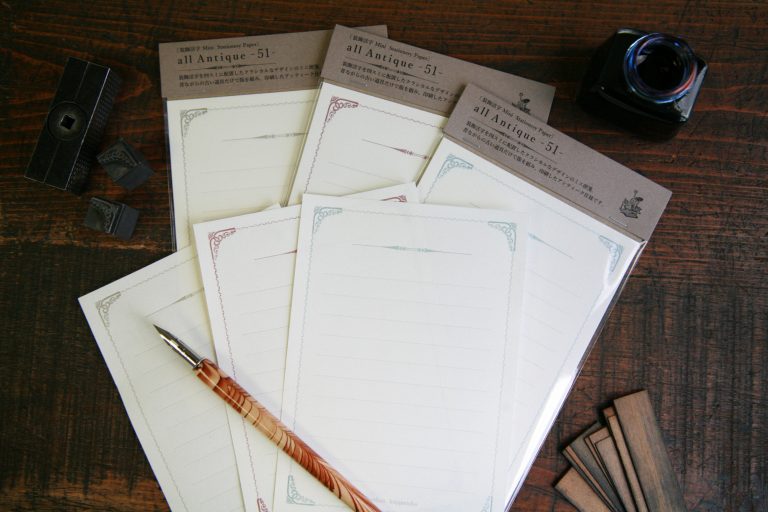 装飾罫線Mini Stationery Paper all Antique