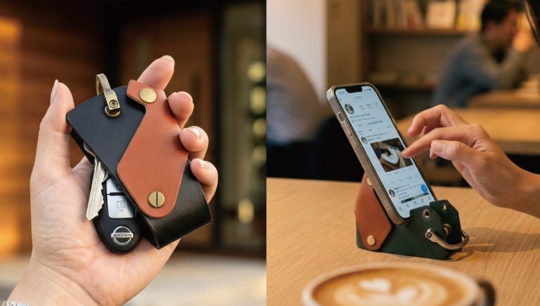 Kawakiruスマホスタンドになる本革スマートキーケース